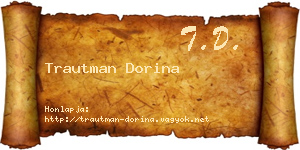 Trautman Dorina névjegykártya